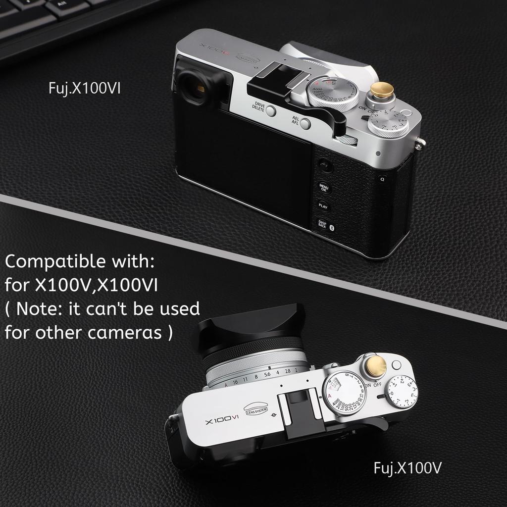 Haoge Металлическая рукоятка с креплением на горячий башмак для Fujifilm X100VI и X100V Черная THB-X2B,