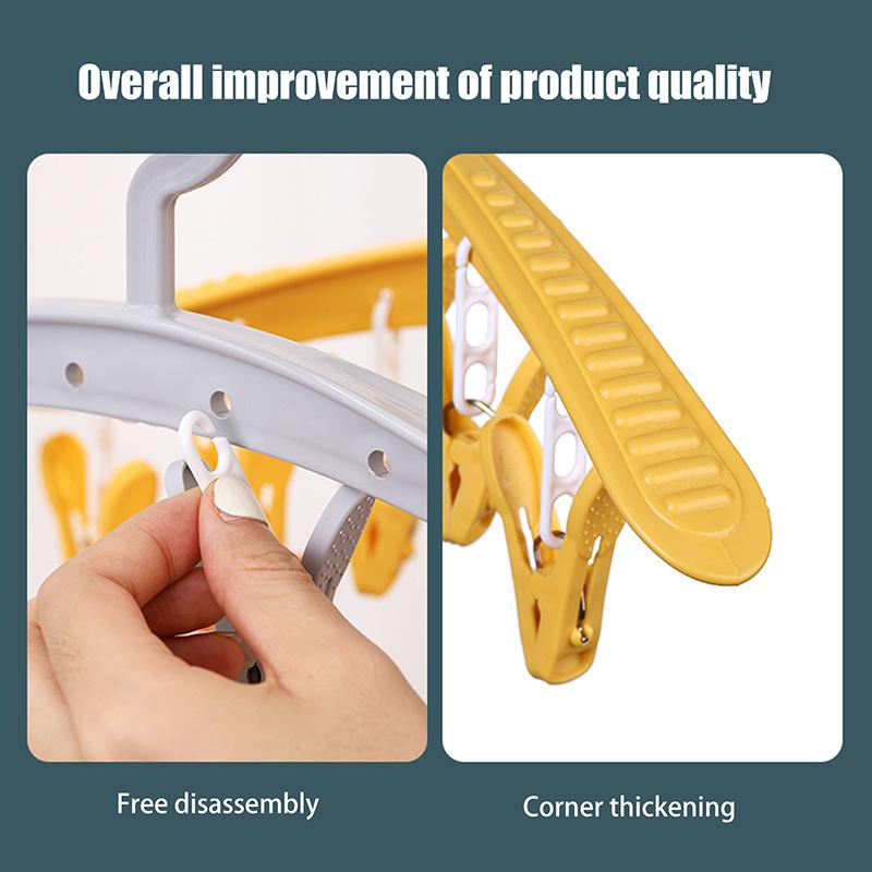 Бытовая многофункциональная бесследная вешалка для одежды, ветрозащитная пластиковая утолщенная сушилка, зажим для носков и нижнего белья, вешалка для одежды