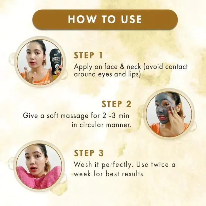 Скраб для лица с активированным углем Wow Skin Science для отшелушивания, контроля жирности и глубокого очищения, 100 мл