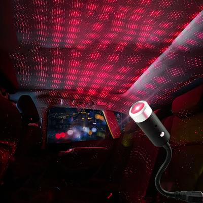 Мини светодиодный светодиодный светильник на крышу автомобиля Регулируемый свет 360° Проекторный свет Эффект звездного неба Лазерный сценический свет Галактическая лампа Потолок комнаты
