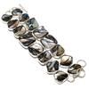 Blister Pearl Gemstone 925 Sterling Silver Bracelet 7-8"