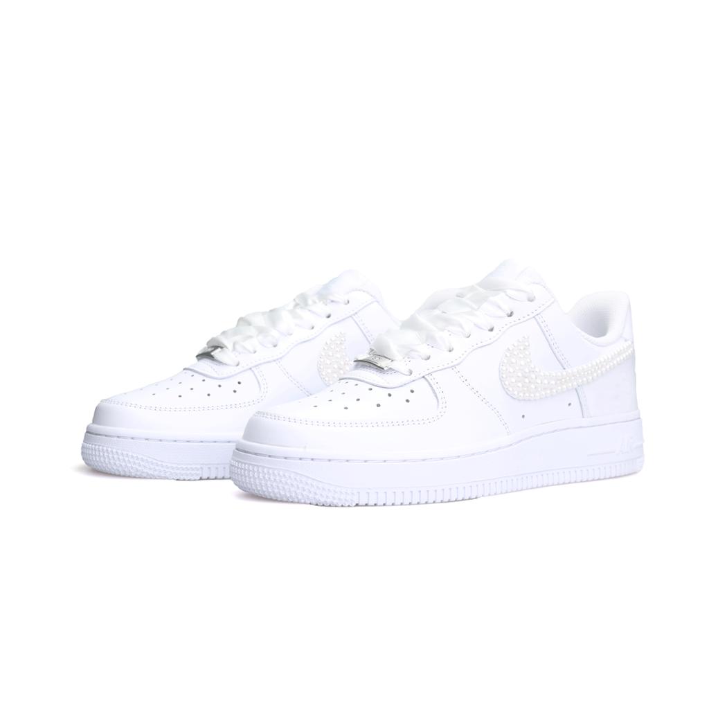 Nike Air Force 1 Air Force, Чистый Белый Жемчуг, Устойчивая к истиранию коробка, Увеличивающие высоту, Низкие, Скейтбордические кроссовки, Унисекс, DD8959-100(Team1093-BOX)