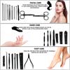 Nail clipper set 26-piece set, stainless steel nail clippers home pedicure, professional nail clippers, nail art tools, portable