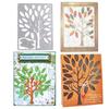 Металлический трафарет с маленькими деревьями и листьями, тиснение, вырубные штампы для DIY, бумажные штампы для скрапбукинга, тиснение карт, ремесленный декор