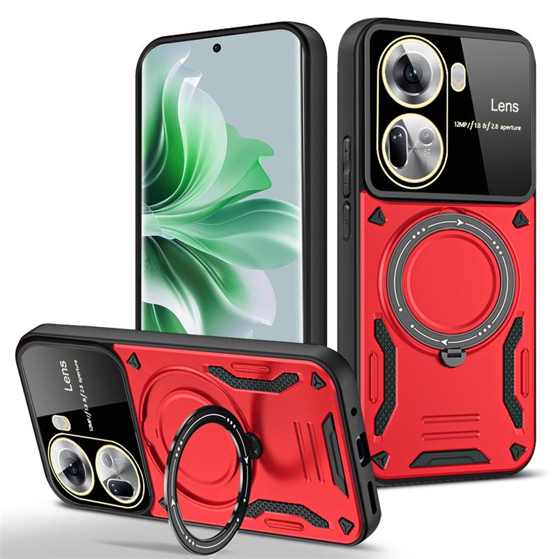 Для Oppo Reno 11 5g чехол CPH2599 противоударный подставка магнит кольцо бронированный телефон чехлы для Oppo Reno11 5G глобальный 6.7" задняя крышка