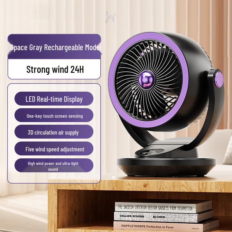 High-Power Silent Desktop Fan for Dorms and Offices