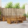 Outdoor Sofa Set 7 pcs Natural Solid Acacia Wood