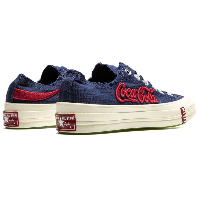 KITH x Coca-Cola x Converse Chuck Taylor All Star "Navy" Удобные Повседневные Низкие Кеды Унисекс Фиолетовый Красный и Белый
