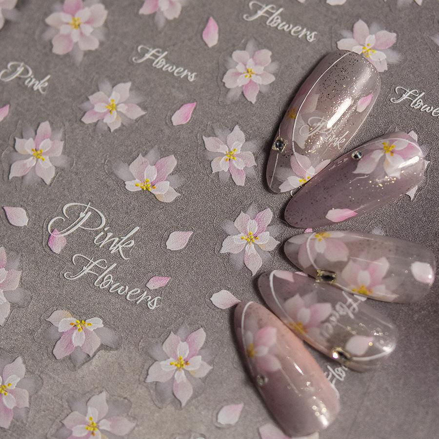 Тонкие прочные наклейки для ногтей Flower-De-Luce Peach Blossom. Изготовление своими руками креативных декоративных наклеек.