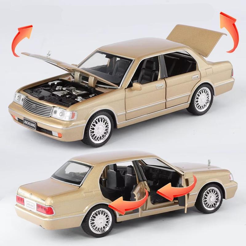 1/32 Toyota Crown 133 JZS133 Сплав Классическая Модель Старого Автомобиля Литой Металл Ретро Автомобиль Модель Автомобиля Звуковая и Световая Симуляция Детская Игрушка Подарок