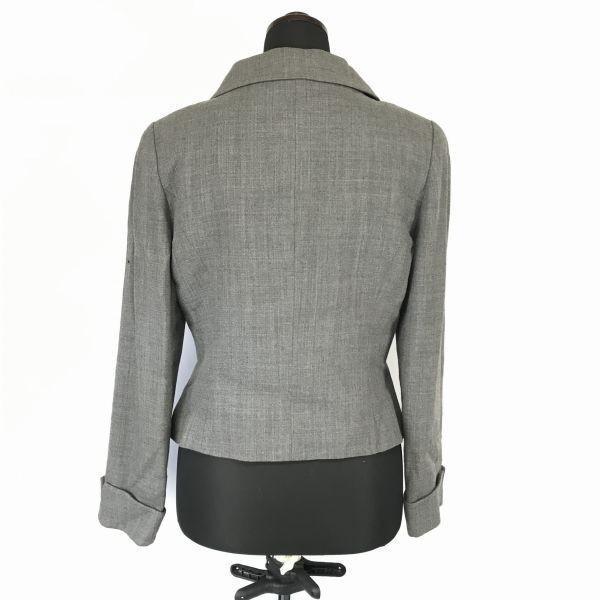 Сделано в Японии/M'S GRACY/Комплект из двух предметов/Юбка до колена/На полной подкладке/9AR/Серый/Цветочная вышивка/Костюм/Жакет(ИСПОЛЬЗОВАЛ)