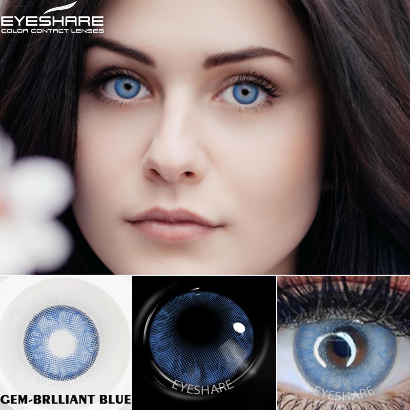 Цветные контактные линзы для глаз, 2 шт., натуральные цветные линзы, синие, розовые, красивые контактные линзы для глаз, ежегодные косметические цветные линзы