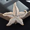Винтажные изысканные броши в форме морской звезды с искусственным жемчугом и кристаллами для мужчин и женщин, элегантная брошь с животными, вечерние свадебные украшения, аксессуары