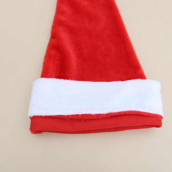 Long Christmas Santa Hat for Adults Plush Xmas Claus Hats with