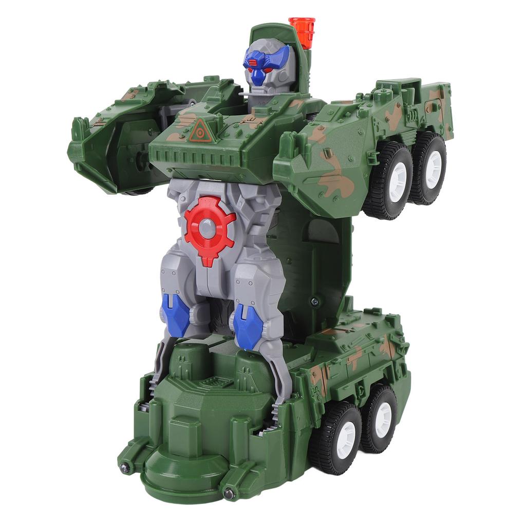 Трансформирующийся танк-игрушка со светом и звуком, вращающийся одной кнопкой, деформирующийся камуфляж, игрушка-цистерна