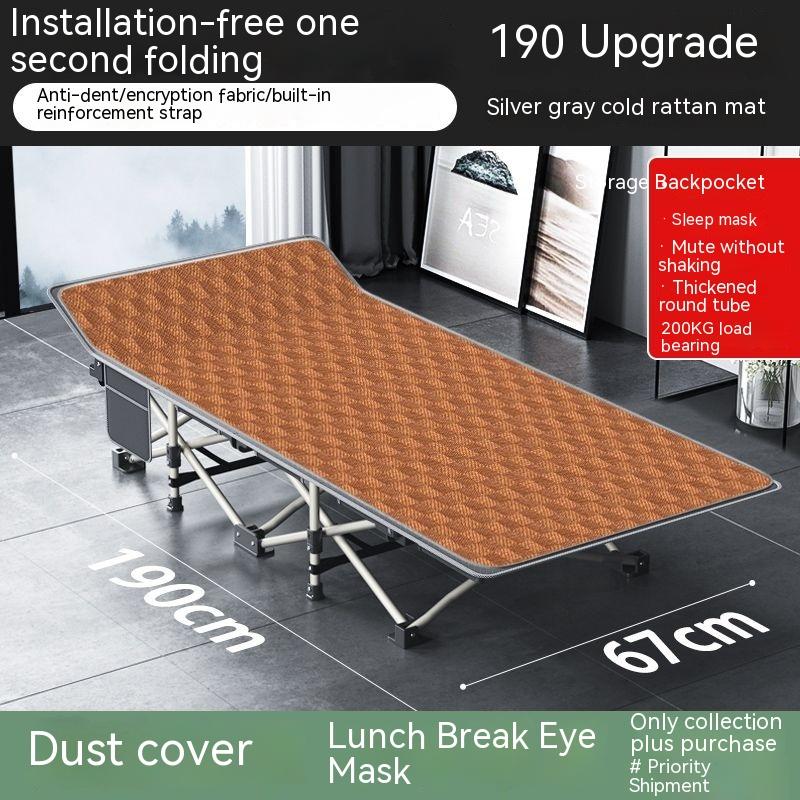 Складная кровать для офиса, обеденный перерыв, простой и портативный домашний эскорт, походная кровать, многофункциональное кресло
