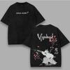 Футболка с принтом из аниме Vagabond Винтажная стираная Оверсайз футболка Для мужской одежды Летняя Повседневная С коротким рукавом 100% Хлопок Топы