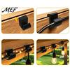 Weather Resistant Light Mounts Outdoor String Clips, Black Plastic Organize Hooks, Eave Edge Mounting Clips Snap-on Fasteners for Garden Backyard