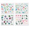 29 шт., наклейки для переноски воды в виде цветов и листьев, наклейки для дизайна ногтей, украшения