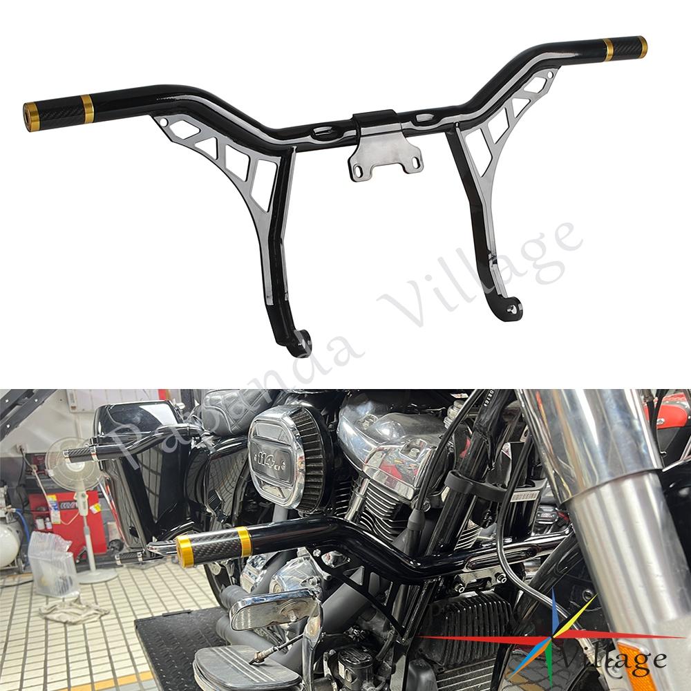 Motorcycle Front Highway Engine Guard Crash Bar Steel Falling Protection For Harley Touring FLRT FLHX FLHXST FLHR FLHRC 14-2023