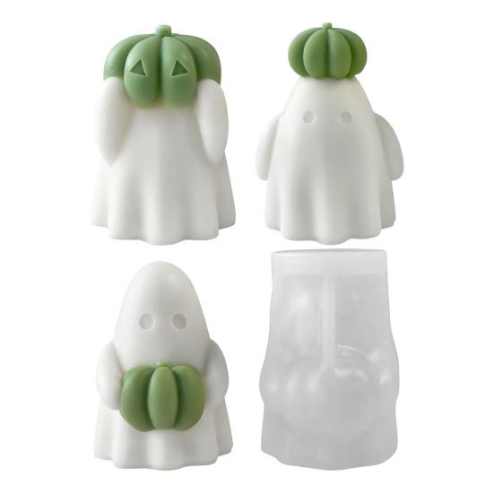 Форма для свечи на Хэллоуин 3D Привидение Тыква Силиконовая форма для эпоксидной смолы