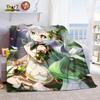 Genshin Impact Nahida Throw Blanket Flannel Soft Kawaii Cute Cartoon Nahida Genshin Autumn Anime Breathable Bedding Travel Throw