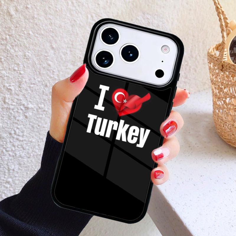 Чехол для телефона с флагом Турции для iPhone 17 Air 16 15 14 13 12 11 Pro Max Plus