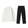 Li-Ning Minimalist Stand Collar Fashion Pullover Sweatshirt Comfortable Versatile Long Pants Casual Sports Suit AWDUF25-2+AKLUC03-1