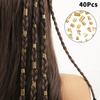 40Pcs/Set Vintage Gold Silver Hollow Hair Rings Iron Hair Cuff Hair Pins Loop Decor Hair Accessories Lock Hair Jewelry For Braid