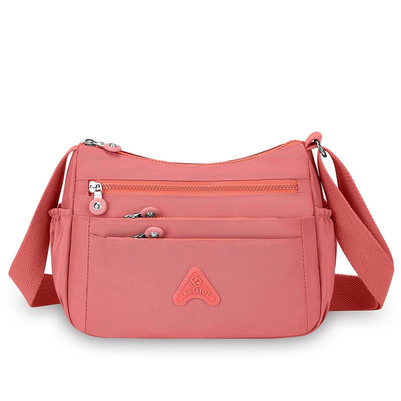 Женская сумка через плечо, нейлоновая сумка, многослойный карман, большая вместимость, сумка через плечо