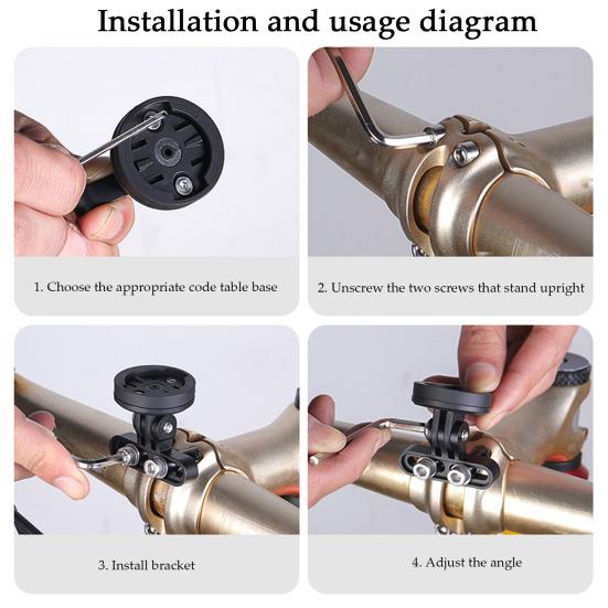 Крепление для велосипедного компьютера GoPro, регулируемое, легкое, универсальное, для горного велосипеда, на руль, для экшн-камеры, держатель для фонаря, аксессуары для велосипеда