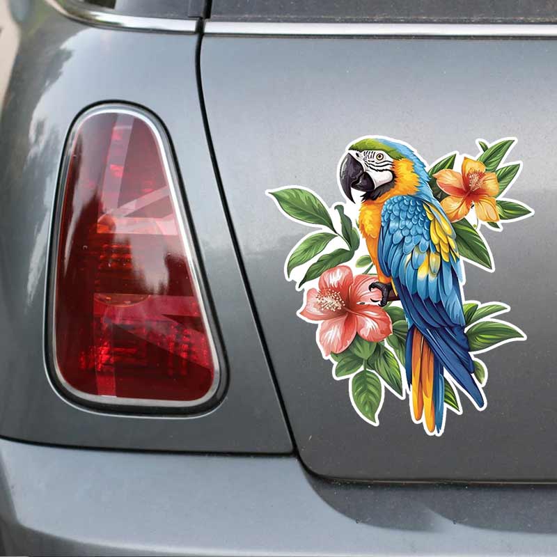 Blue Parrot Car Sticker Vinyl Decal Waterproof Rear Window Motorcycle Camper Bumper Truck Laptop Decoration Y163