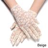 Female Goth Party Short Hollow-Out Mittens Sunscreen Gloves Bride Lace Gloves UV Protection Gloves