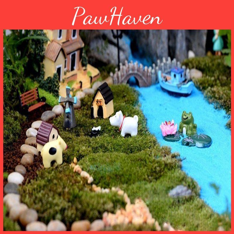 Whimsical Cow Pig Dog Resin Miniatures For Magical Garden And Terrarium Designs