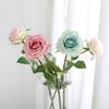 Single Branch Silk Artificial Rose Flowers Wedding Home Table Decor Long Bouquet Arrange Fake Plant Valentine's Day Presents