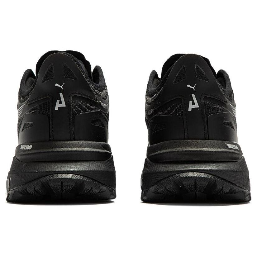 Puma Voyage Nitro 2 Black Metallic Silver Men Sneakers 376919-01