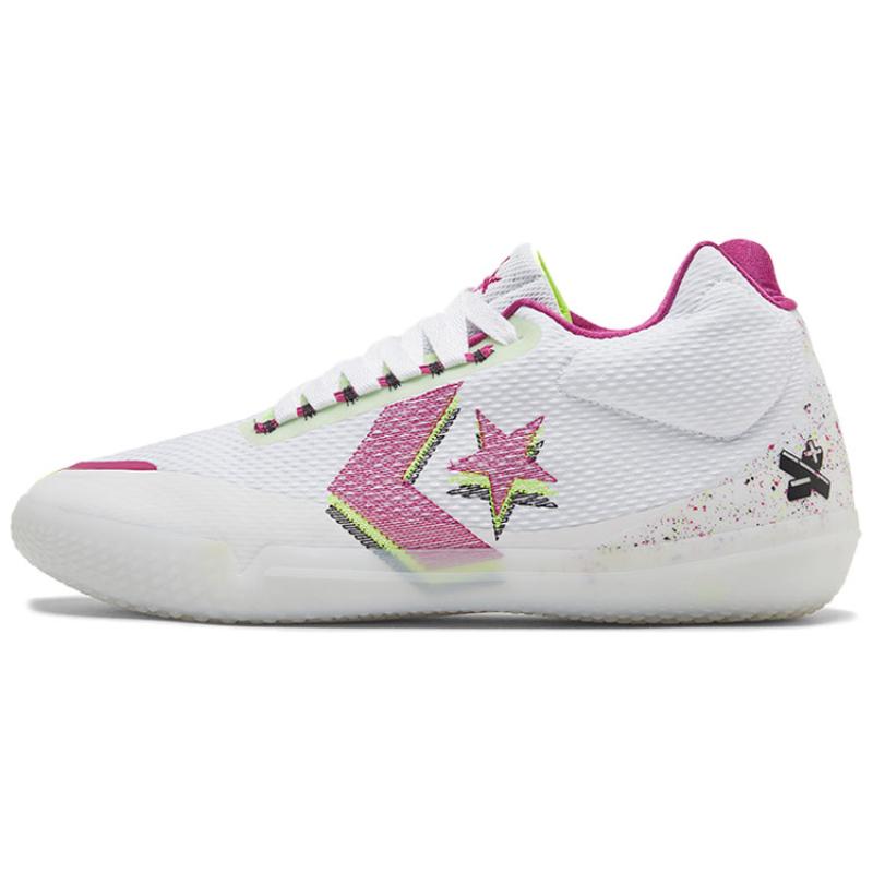 Converse All Star BB Evo Круглый носок Легкие Низкие Практичные Баскетбольные Кроссовки Унисекс Белый Розовый