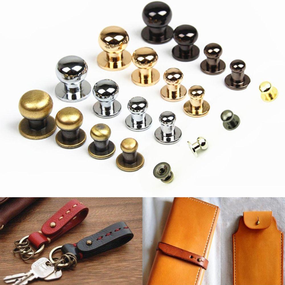 10pcs Hot sale Hat Bag Brass Nail Leather Craft Monk Head Screws Garment Rivets Clothes/Bag/Shoes