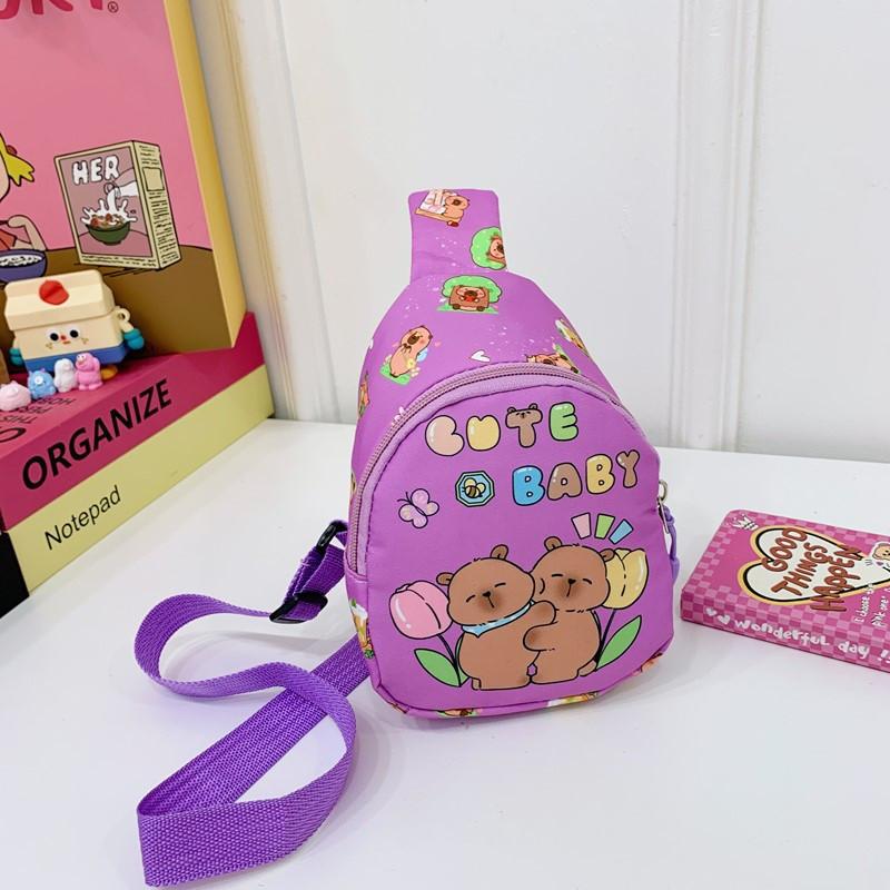 Капибара Мультяшная Милая Сумка Через Плечо Дышащая Ткань Малыши Девочка Дорожные Сумки