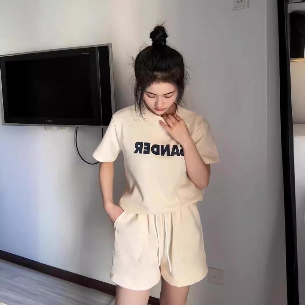Женский летний комплект с шортами и коротким рукавом - Повседневный, удобный, свободного кроя, двухпредметный для легкого стиля и спортивного комфорта