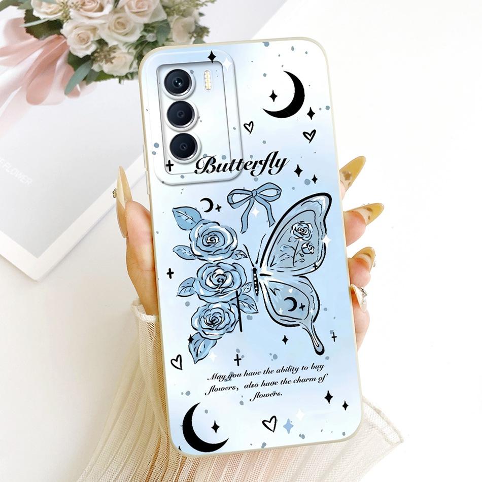Для Infinix Zero 5G 2023 X6815C X6815D Милый Кот Цветок Мультяшный Чехол для Телефона Для Infinix Zero 5G (2023) Мягкие силиконовые бамперы