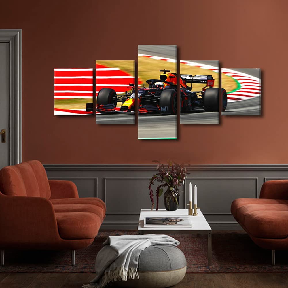5 шт. деревенский гоночный автомобиль F1, дома, картины для спортивных автомобилей, настенный домашний декор, современный 5 шт., художественный постер, HD печать, 5 панелей, холст