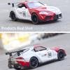 Масштаб 1/32 Toyota Supra GT4 Concept, литая под давлением модель автомобиля, игрушечный автомобиль с откатным механизмом, звуком и светом для детей, коллекция подарков для мальчиков и девочек