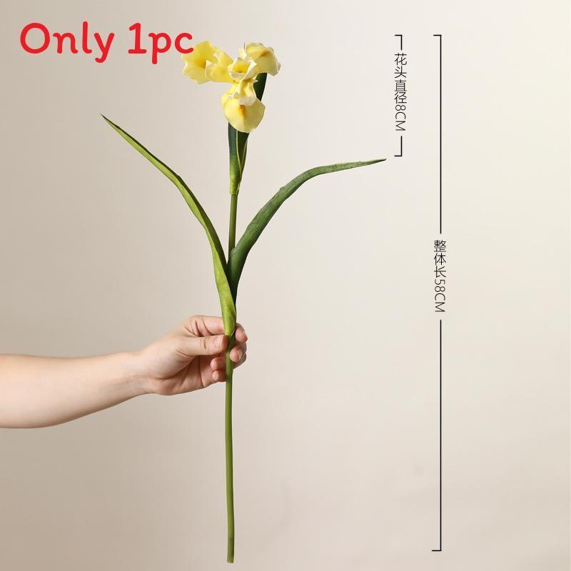 Realistic Pu Irish Iris Flower For Outdoor Events Home Office Decoration Gift