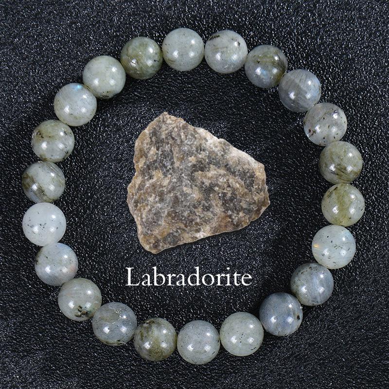 Apatite Sunstone Agate Crystal Elastic Bracelet