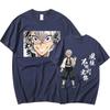 Anime Demon Slayer Shinazugawa Sanemi Cartoon Printed T-Shirt Manga Kimetsu No Yaiba Short Sleeves T Shirt Casual Cotton Tee Shirts Unisex Streetwear