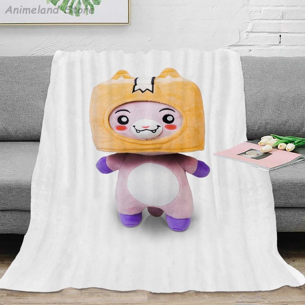 Lankybox Foxy Boxy Плед Зима Весна 3D Милый Мультяшный Фланелевый Плед Для Детских Кроватей Дома Отеля Самолета Теплые Пледы