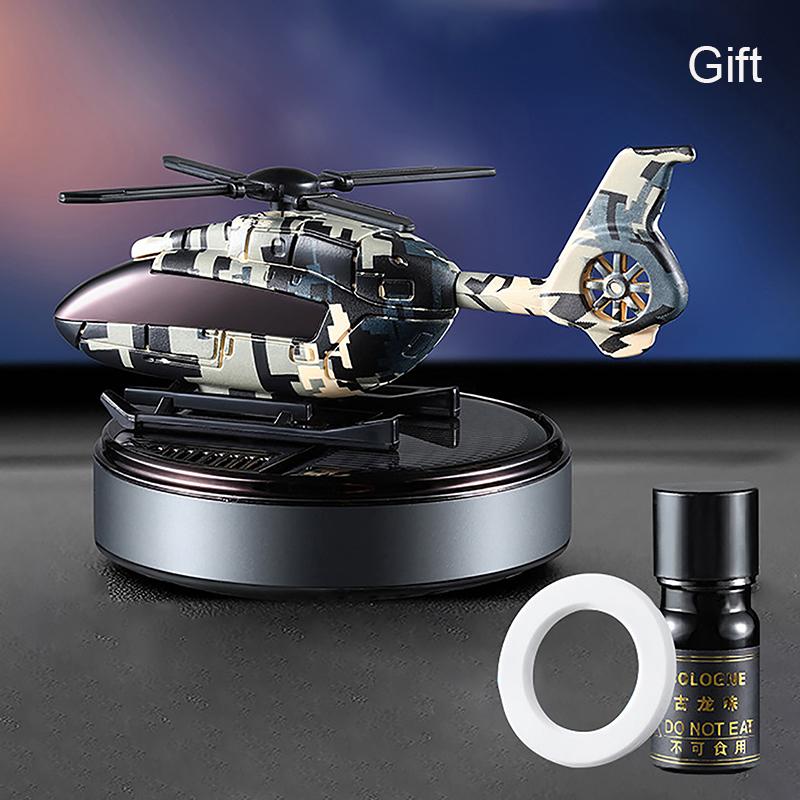 1Pc Car Air Freshener Solar Helicopter Decoration Mini Car Perfume Air Freshener Fragrance Car Airplane Ornament Car Accessories