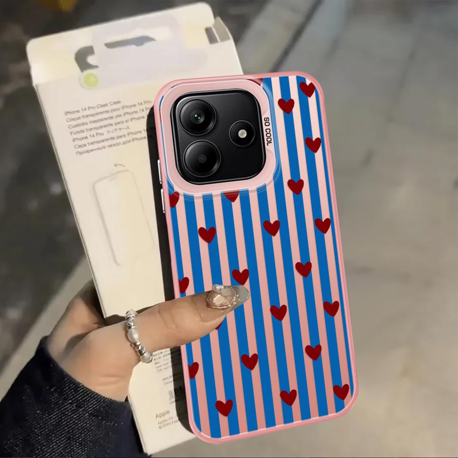 Задняя крышка-чехол для телефона для Xiaomi Redmi Note 14 11 12 Pro 12s Note 13 Pro Plus 11s Полоска Сердце