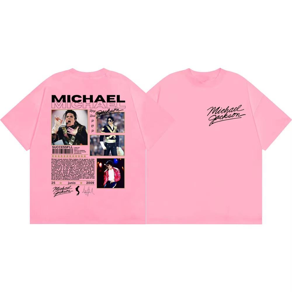 s Classics Michael Jackson Merch Tshirts Fashion Rock Vintage Short Sleeve Tshirt Unisex Women Casual Loose T Shirt Streetwear